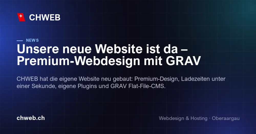 In eigener Sache: unsere neue Website ist da – Premium-Webdesign mit GRAV