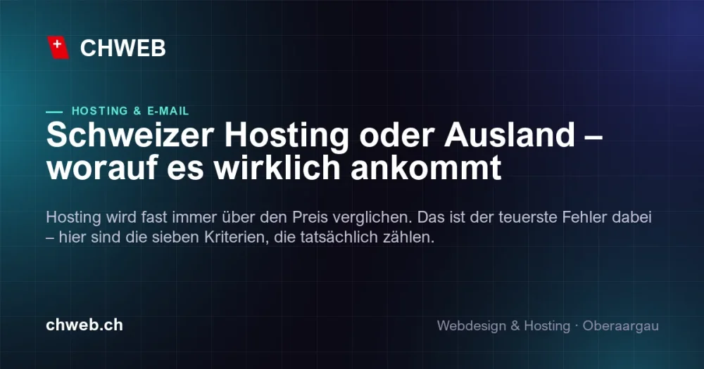 Schweizer Hosting oder Ausland – worauf es wirklich ankommt